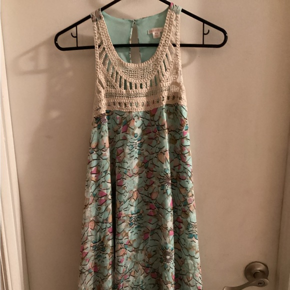 Floral Patterned Summer Dress With Crochet Detail NWT Xhilaration Size Medium - Picture 1 of 9